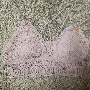 NWT PINK Ctochet Lace Bralette